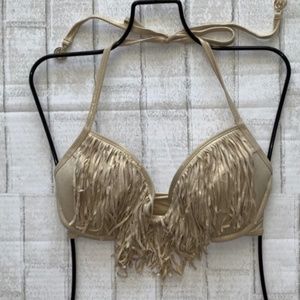 Luli Fama Fringe Push Up Underwire Bikini Top